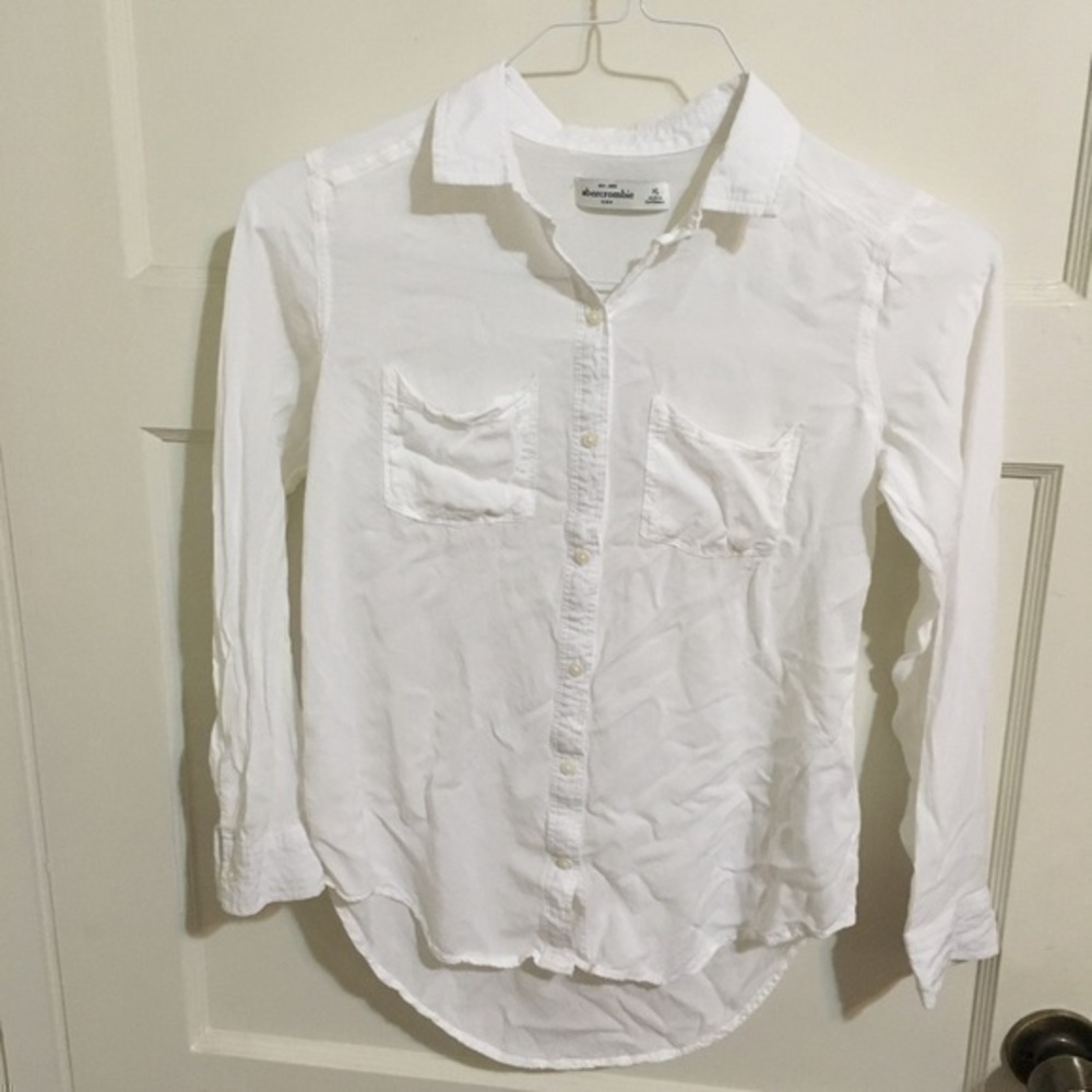 Abercrombie kids white button down